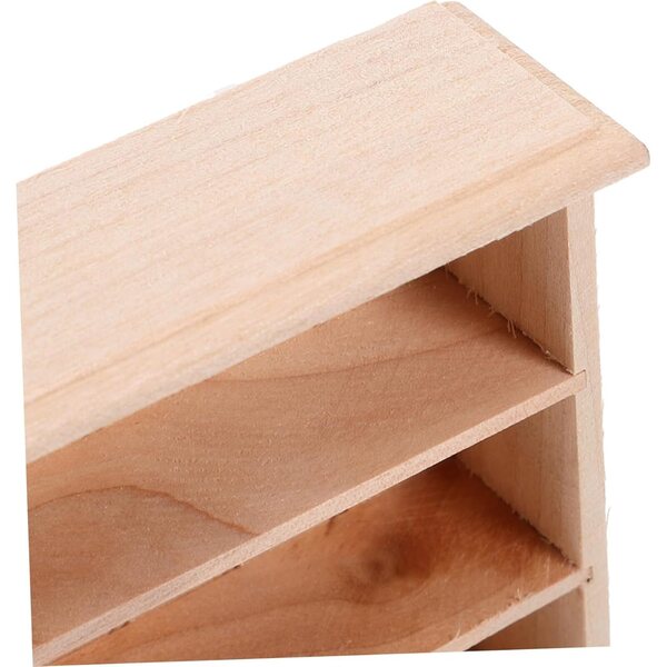 ABOOFAN Set 3 Mini Librerie in Legno Beige per Decorazioni e Case delle Bambole