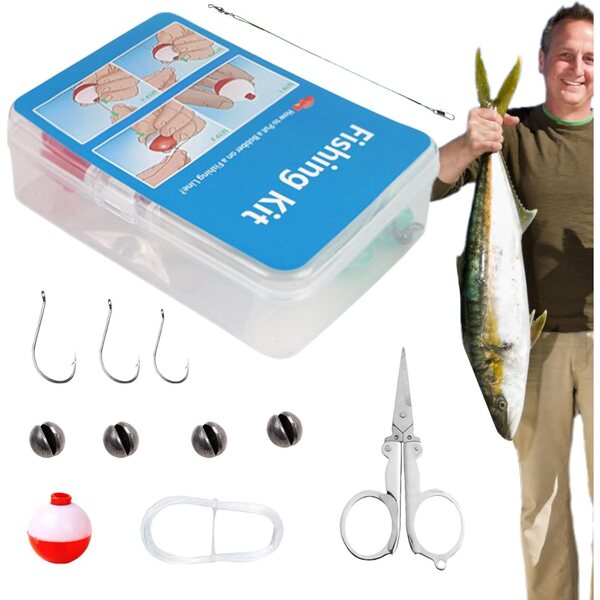 Kit di pesca di sopravvivenza 24 pezzi portatile per acqua dolce e salata