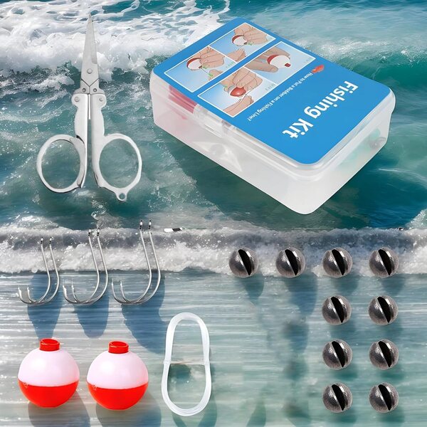 Kit di pesca di sopravvivenza 24 pezzi portatile per acqua dolce e salata