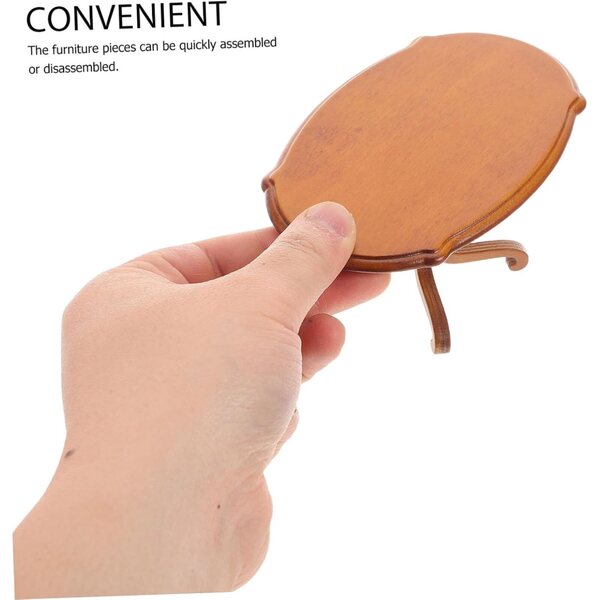 Levemolo Set Miniatura Tavolo e Sedie in Legno per Case delle Bambole e Spazi Ridotti