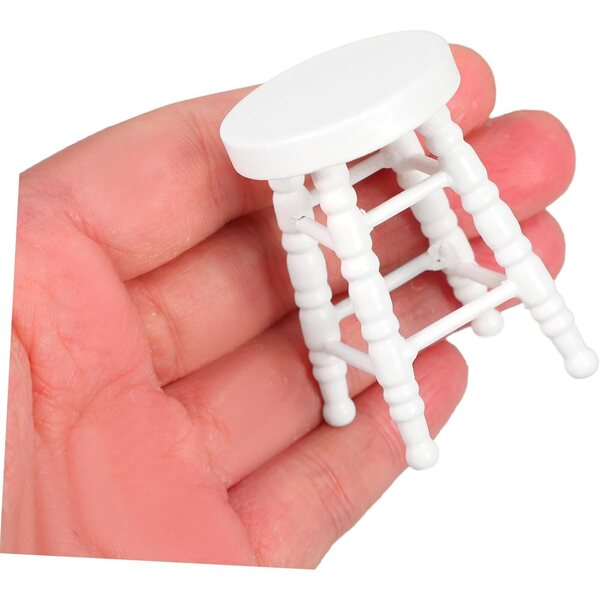Sgabello in legno miniatura per casa delle bambole CVUTOVO, design dettagliato e resistente