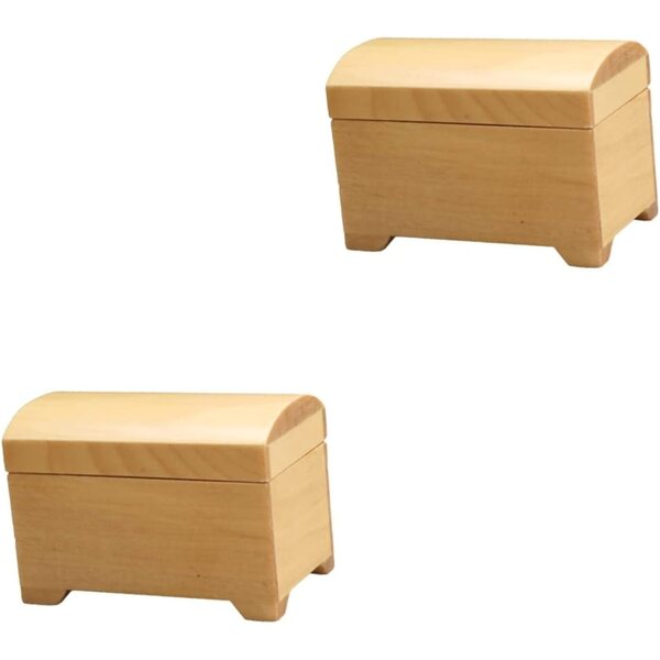 Garneck Mini Scatola in Legno per Casa delle Bambole, 2 Pezzi, Accessorio Decorativo Versatile