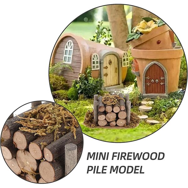 1:12 Puppenhaus Miniatur Holzscheite, Vintage Holz stapelbares Modell