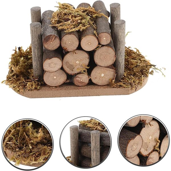 1:12 Puppenhaus Miniatur Holzscheite, Vintage Holz stapelbares Modell
