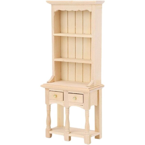 RiToEasysports 3-lagiges Bücherregal aus Holz für 1/12 Puppenhaus