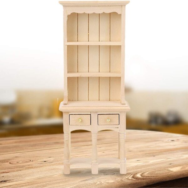 RiToEasysports 3-lagiges Bücherregal aus Holz für 1/12 Puppenhaus