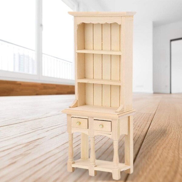 RiToEasysports 3-lagiges Bücherregal aus Holz für 1/12 Puppenhaus