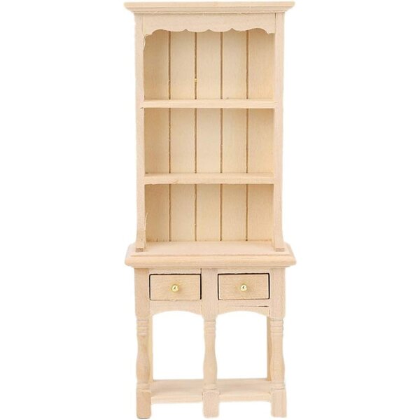 RiToEasysports 3-lagiges Bücherregal aus Holz für 1/12 Puppenhaus