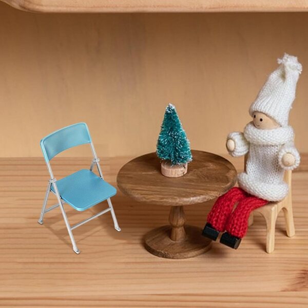 1/6 Puppenhaus-Miniatur-Klappstuhl – DIY-PVC-Möbel