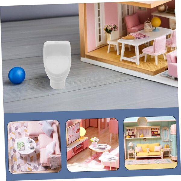 Mini Toilette Realistica per Case delle Bambole - Accessorio Bagno in Miniatura PENIKOKO