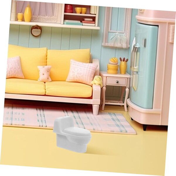 Mini Toilette Realistica per Case delle Bambole - Accessorio Bagno in Miniatura PENIKOKO