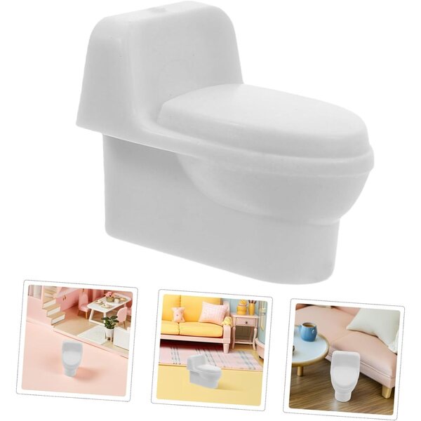 Mini Toilette Realistica per Case delle Bambole - Accessorio Bagno in Miniatura PENIKOKO