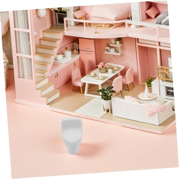 Mini Toilette Realistica per Case delle Bambole - Accessorio Bagno in Miniatura PENIKOKO