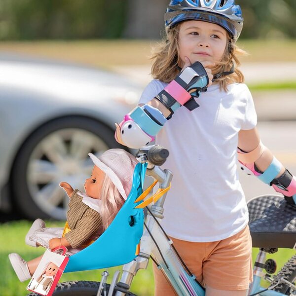 Silikon-Puppensitz mit Riemen für Kinderfahrrad – einfache Installation und Transport