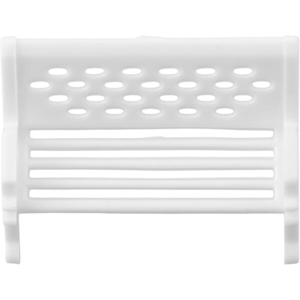 Mini panchine in plastica bianca per case delle bambole - set da 10 o 100 pezzi