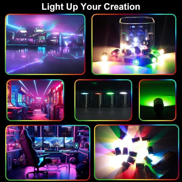 42 Luci LED Miniature a Batteria 7 Colori per Casa delle Bambole e Decorazioni