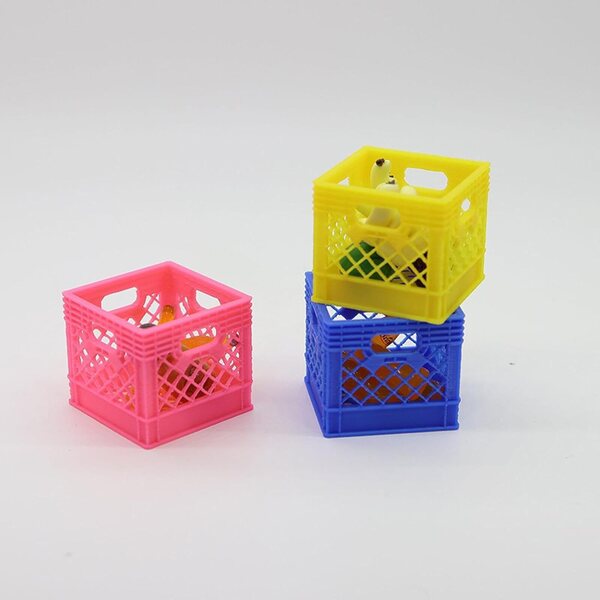 1:12 Miniaturkorb für Puppenhäuser – realistisches und farbenfrohes Accessoire