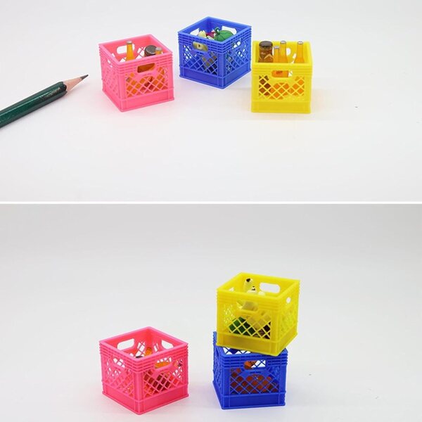 1:12 Miniaturkorb für Puppenhäuser – realistisches und farbenfrohes Accessoire