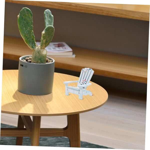 Miniatur-Strandstuhl aus Holz – Smartphone-Halter und Heimdekoration am Meer