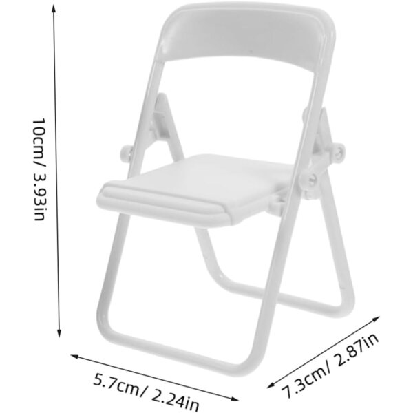 Set 10 Sedie Pieghevoli Miniatura per Case delle Bambole - Supporto Decorativo Colorato