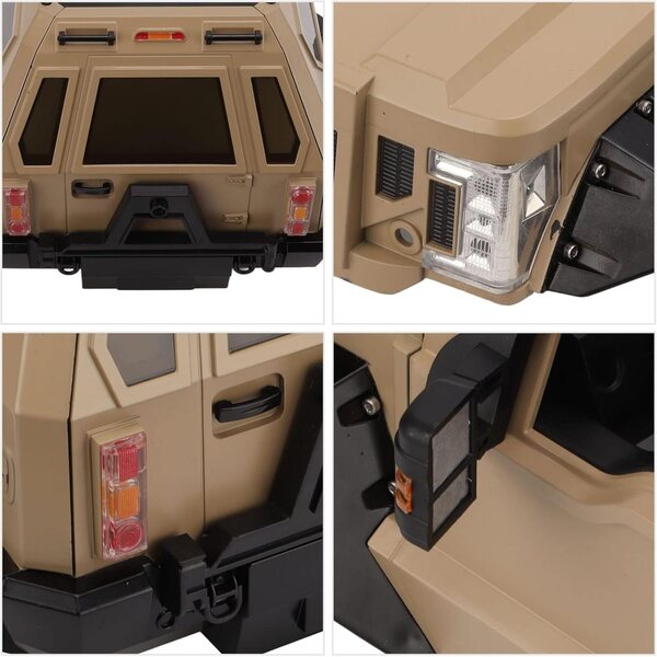 KIMISS 1/10 Desert Yellow RC-Karosserie mit 324 mm Radstand und 81 Zubehörteilen