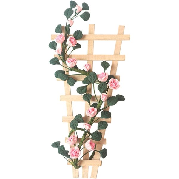 Fairy Garden Puppenhauszubehör 1:12 Blumen- und Rankenstütze aus Holz