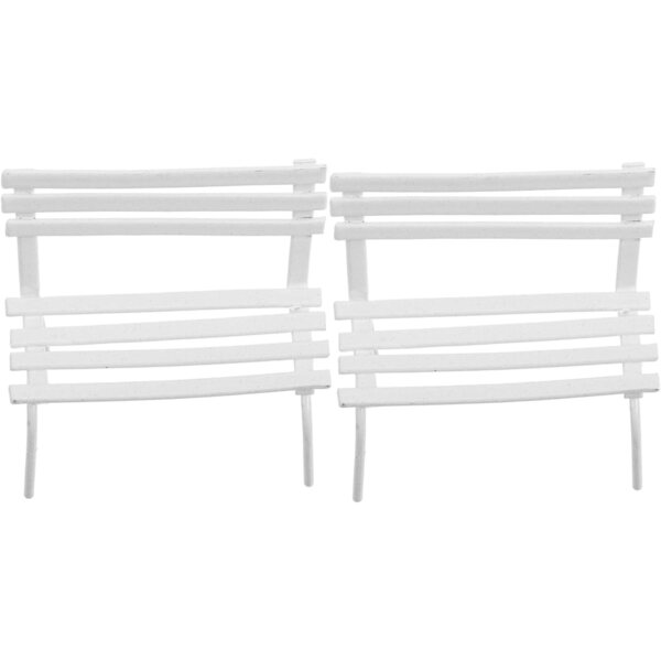 HEMOTON Set 2 Mini Panchine in Miniatura per Casa delle Bambole e Diorama