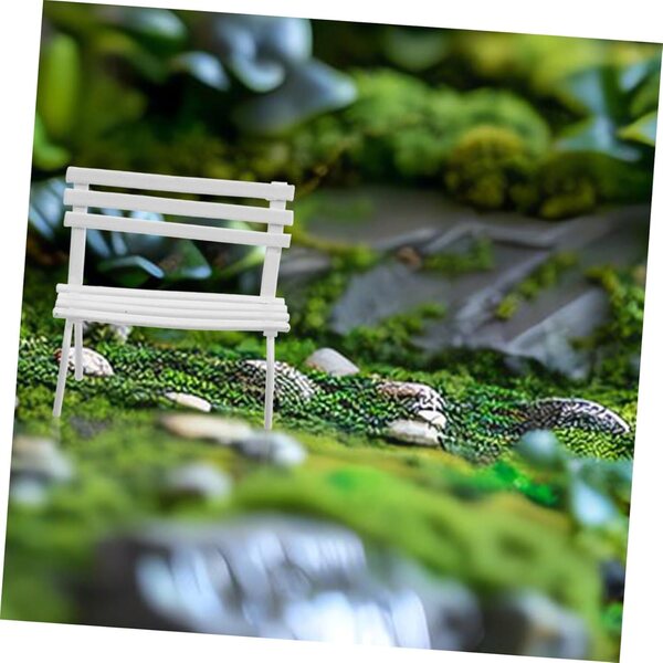 HEMOTON Set 2 Mini Panchine in Miniatura per Casa delle Bambole e Diorama