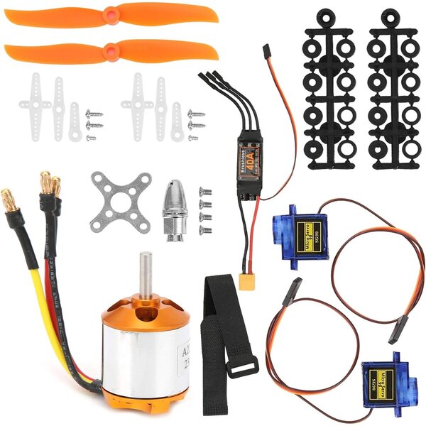 CHICIRIS RC Aeronautical ESC-Set mit 2300-KV-Motor und SG90 9G-Servo für Drohnen und Modellflugzeuge