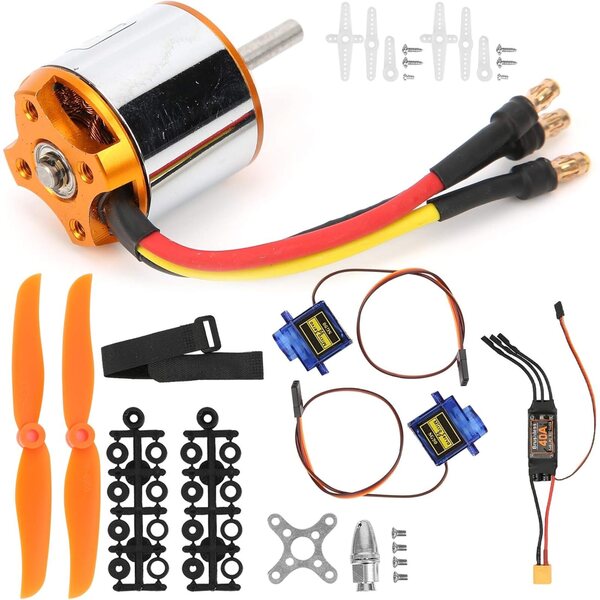 CHICIRIS RC Aeronautical ESC-Set mit 2300-KV-Motor und SG90 9G-Servo für Drohnen und Modellflugzeuge