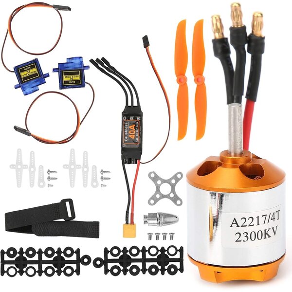 CHICIRIS RC Aeronautical ESC-Set mit 2300-KV-Motor und SG90 9G-Servo für Drohnen und Modellflugzeuge