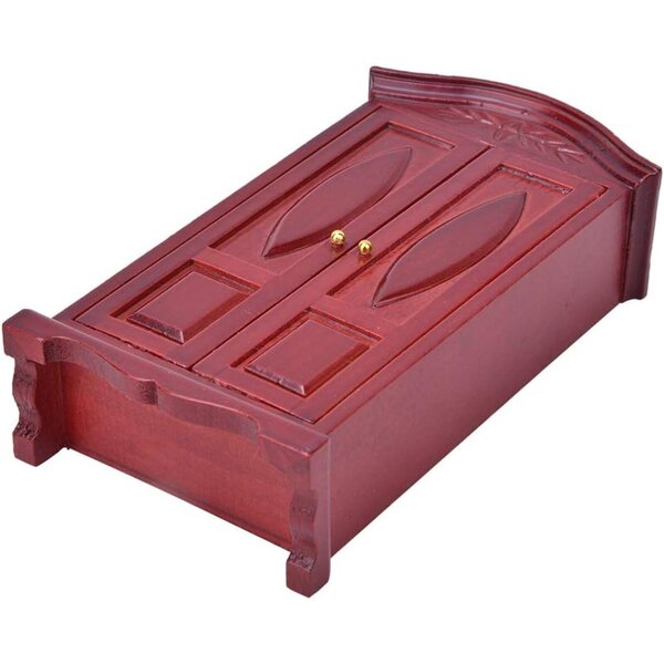 Armadio in Legno Vintage a Doppia Porta per Casa delle Bambole Scala 1:12