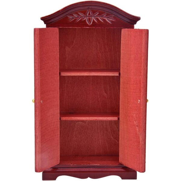 Armadio in Legno Vintage a Doppia Porta per Casa delle Bambole Scala 1:12