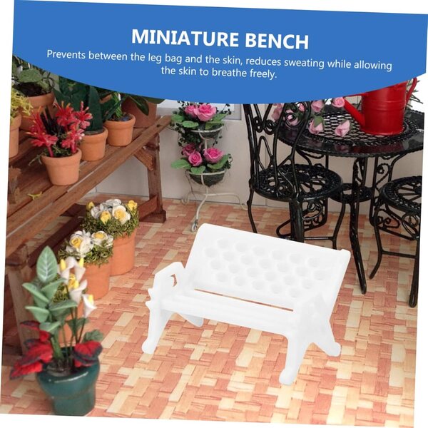 HEMOTON Set 2 Mini Panchine e Sedie in Miniatura per Casa delle Bambole, 12 Pezzi