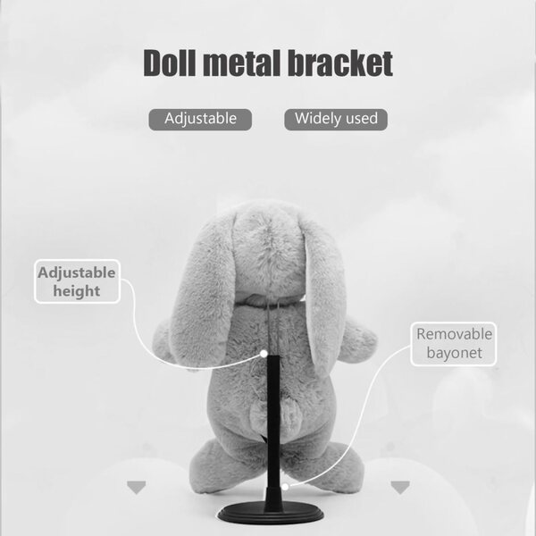 Supporto portatile Didiseaon per bambole, espositore nero salvaspazio 2 pezzi