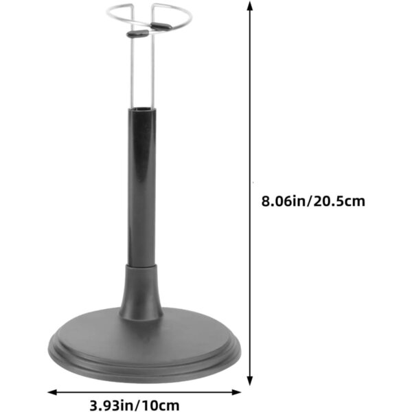 Supporto portatile Didiseaon per bambole, espositore nero salvaspazio 2 pezzi