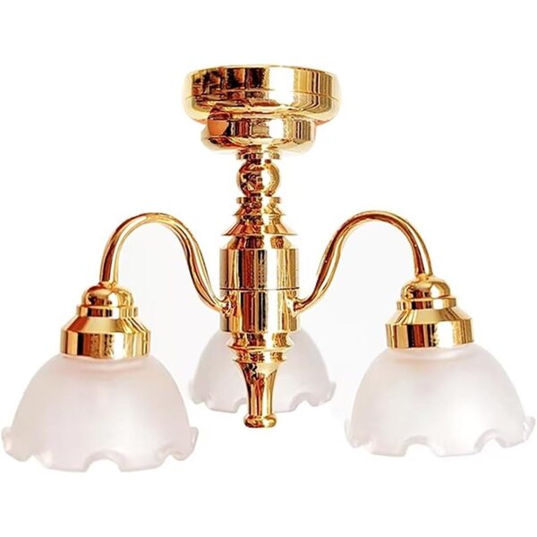 Wudaizhi Mini Luce Plafoniera 1:12 in Metallo per Case delle Bambole e Modelli