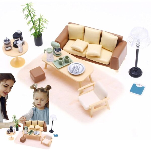 Mobili in Miniatura per Casa delle Bambole - Set Decorativo per Bambini 3+