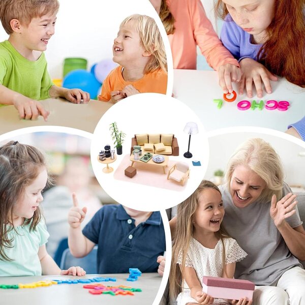 Mobili in Miniatura per Casa delle Bambole - Set Decorativo per Bambini 3+