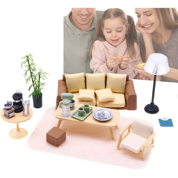 Mobili in Miniatura per Casa delle Bambole Acunny - Set Decorazioni Realistiche e Colorate