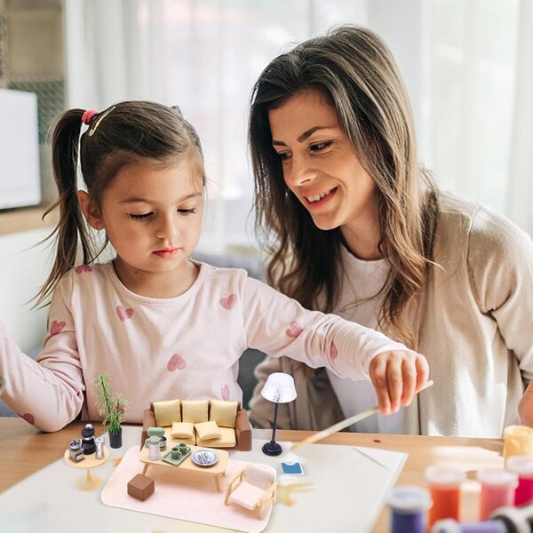 Mobili in Miniatura per Casa delle Bambole Acunny - Set Decorazioni Realistiche e Colorate
