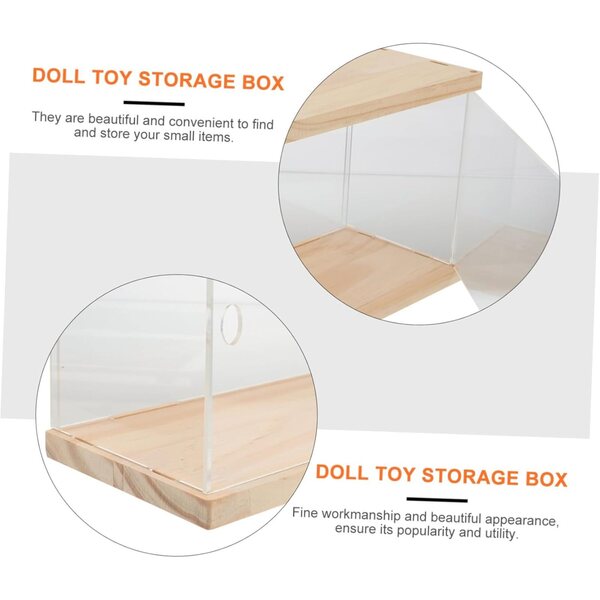 Toyvian Transparentes Acryl-Tischdisplay für Puppen und Automodelle