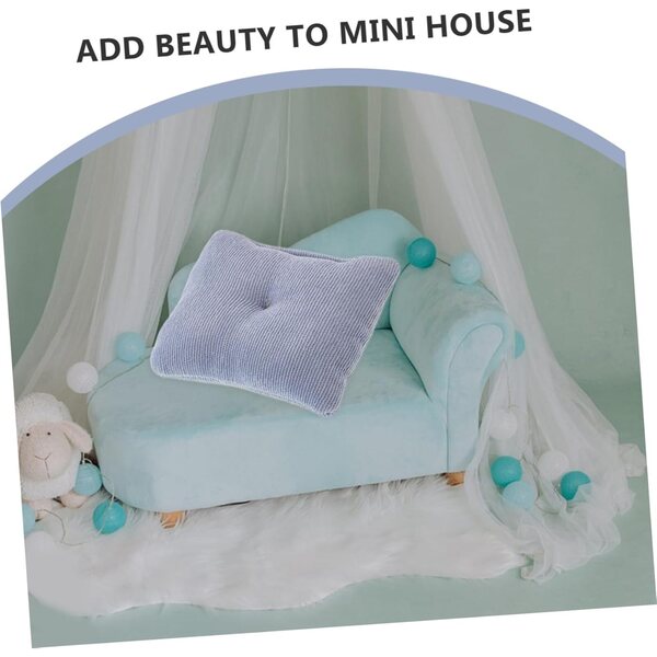 Copertura per Divano Miniature Dollhouse VICASKY in Tessuto Blu Elegante