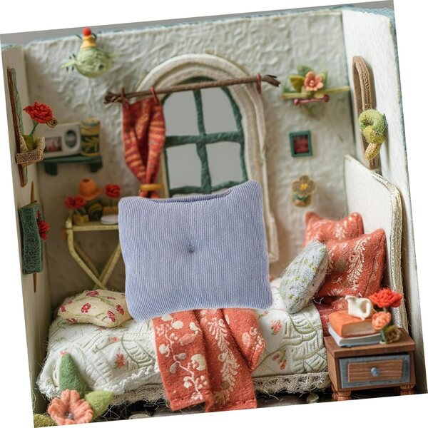 Copertura per Divano Miniature Dollhouse VICASKY in Tessuto Blu Elegante