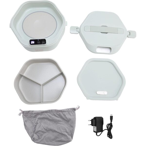 Lunch Box Elettrico Ricaricabile RIZGHWOY con Fodera in Porcellana e Batteria 16000mAh