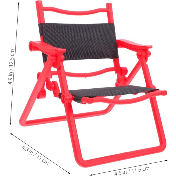 VICASKY Set 4 Sedie Pieghevoli Miniatura Rosse per Casa delle Bambole e Gioco