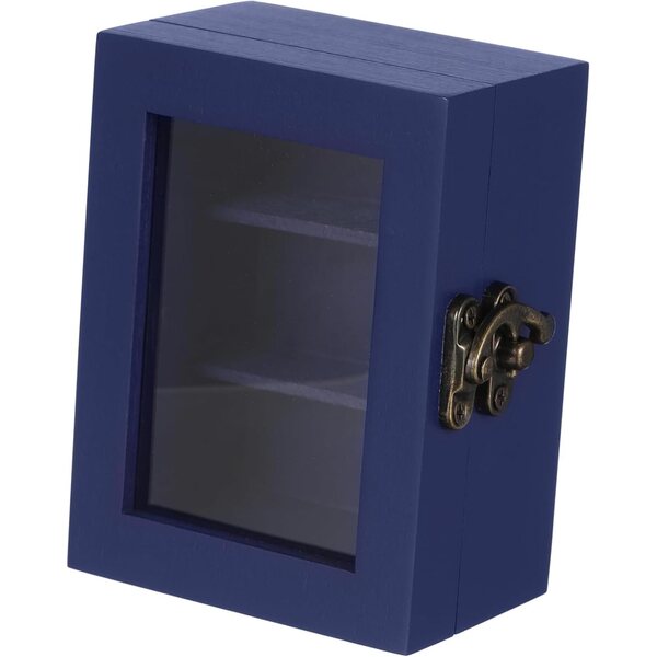 ERINGOGO Mini Libreria in Legno per Casa delle Bambole con Porta Funzionale e Chiavistello