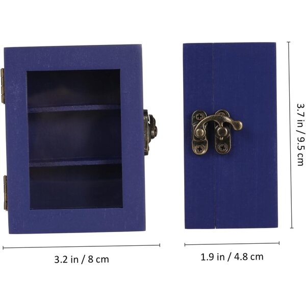 ERINGOGO Mini Libreria in Legno per Casa delle Bambole con Porta Funzionale e Chiavistello