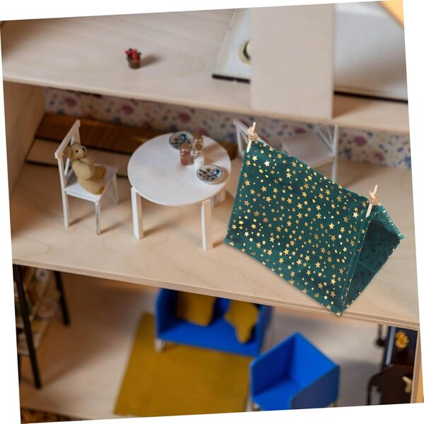 VICASKY Miniatura in Legno e Poliestere per Casa delle Bambole 20x15x12 cm Verde