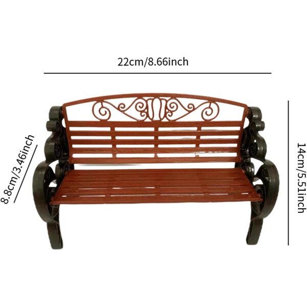 Oshhni Mini Panca Poltrona 1:6 per Diorami e Decorazioni Paesaggistiche